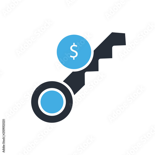 key icons minimalist flat style design, key Vector illustration on white background
