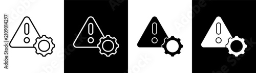 Photos Crisis Management white and black icon set design