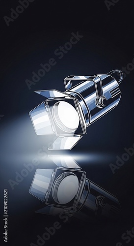 Gleaming Luminary: A Cinematic Beam on Polished Depths