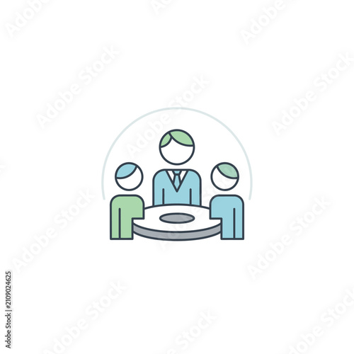 Business Meeting and Team Collaboration Illustration