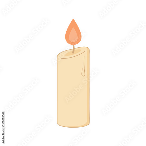 Candle with a flame