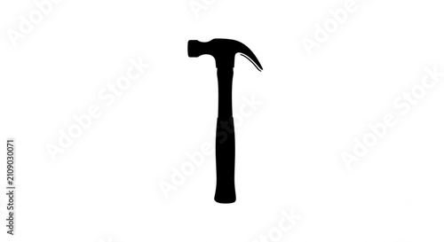 Принти на полотні claw hammer tool silhouette vector isolated on white background