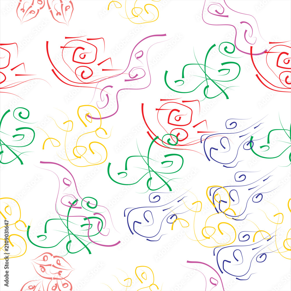 Naklejka premium coretan_warna_pattern2.eps