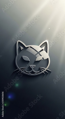 Luminous Feline Silhouette