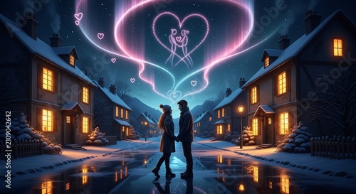 Winter's Embrace: A Luminescent Love Story