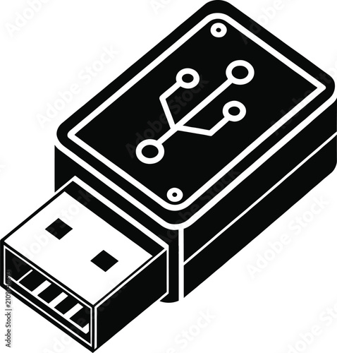 Obraz na płótnie usb logic analyzer vector icon  single isolated ob