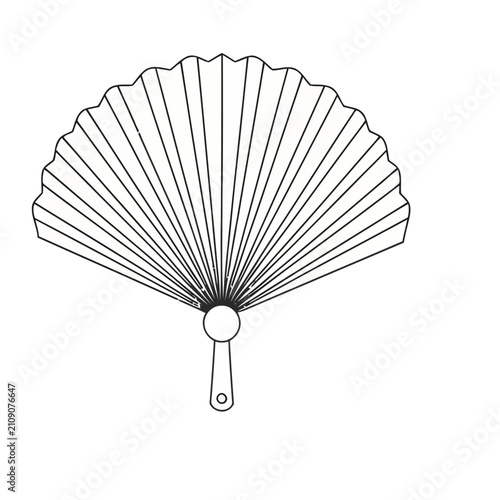 Outline of a folding fan