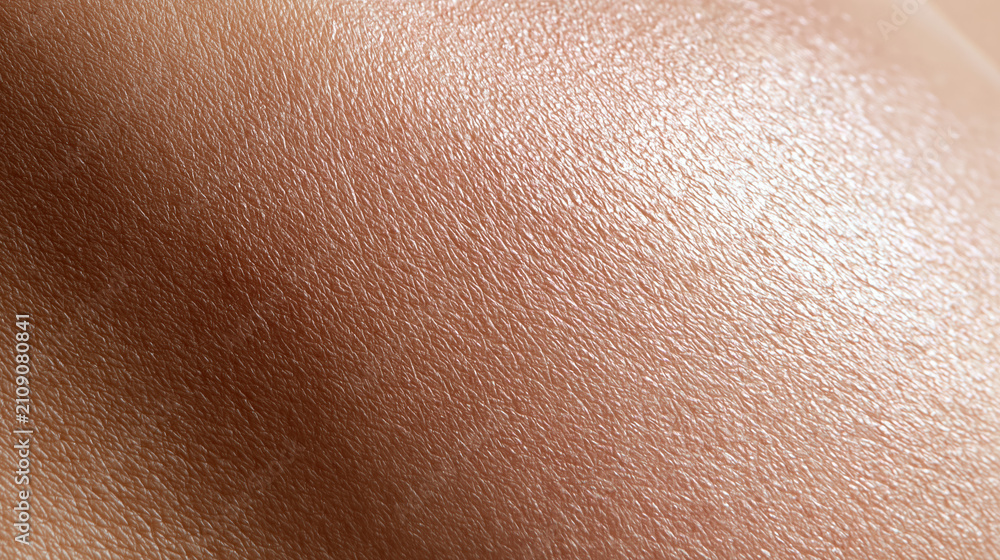 Fototapeta premium Macro skin texture transitioning from dry to glowing glass skin