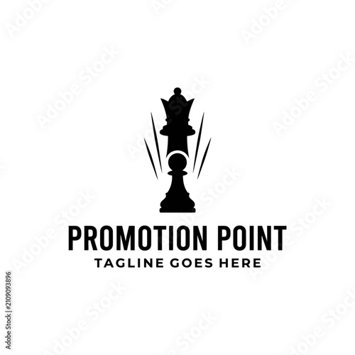 Fotografie Strategy icon symbolizing leadership and decisive competitive business moves