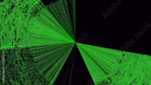 Distorted circle shapes with glitch effects