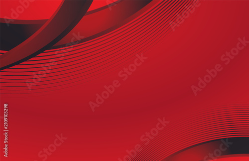Modern Red Abstract Wave Background with Dynamic Flowing Lines