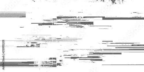 Grunge texture background with black and white glitch abstract lines and shapes	