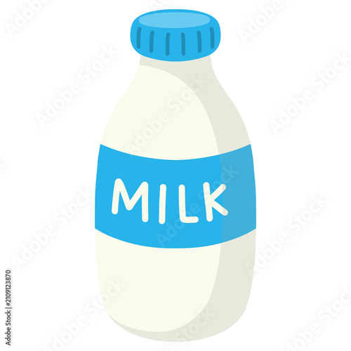 cartoon illustration of a milk bottle 