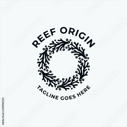 Natural marine-inspired brand mark designed for environmental organizations, skincare lines, or organic coastal businesses.