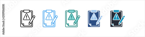 Report Icon Set Multiple Style Collection