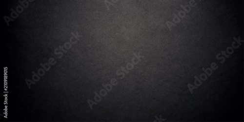 Quadro su tela Dark Black Grunge Texture Background with Rough Vintage Leather Fabric Surface P
