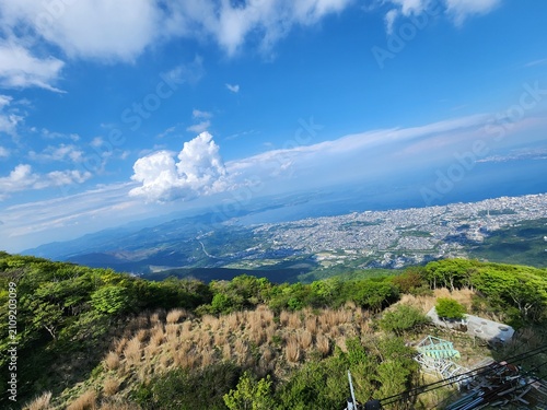 Beppu Bay, Mount Tsurumi in Beppu, Oita Prefecture, Japan
