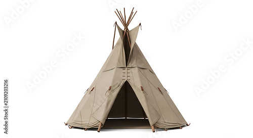 Simple brown teepee with flowers