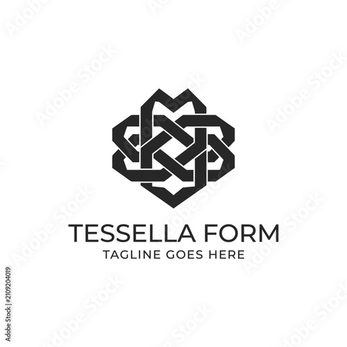 Photos Interlocking symmetry creating a strong hexagonal emblem