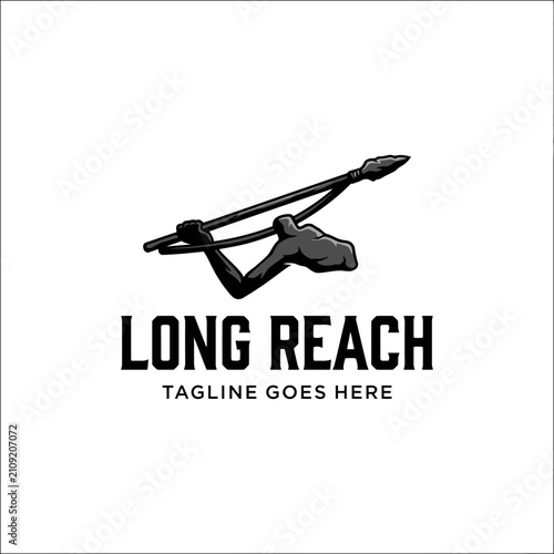 Quadro su tela Dynamic action emblem for hunting, sports, or historical theme brands