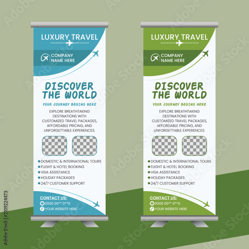 Canvastavla Travel rollup banner set
