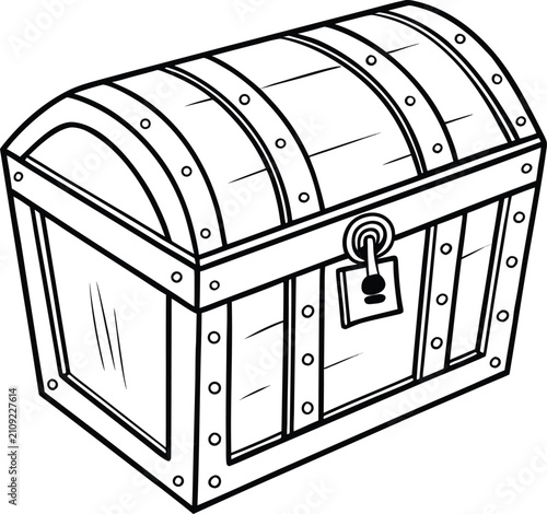 treasure chest vector illustration