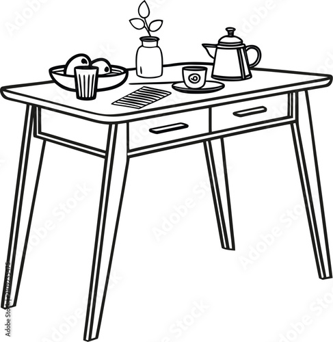 vector illustration of a table