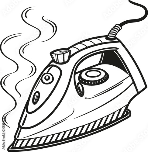 iron on a white background