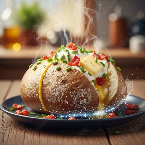 A steaming, culinary dream, baked to perfection and bursting with flavor.