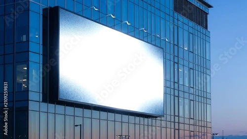 Modern Building Billboard Mockup for Advertising Display.