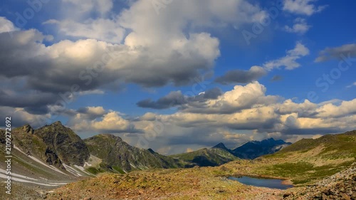 mountain pass time lapse scene