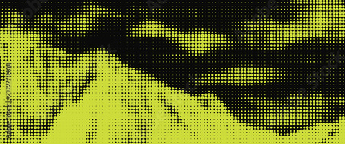 Bild auf Leinwand Punk grange background with acid green motion light effect