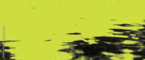 Bild auf Leinwand Punk grange background with acid green motion light effect