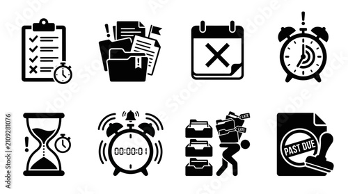 Workload Icons for Office Productivity and Task Management