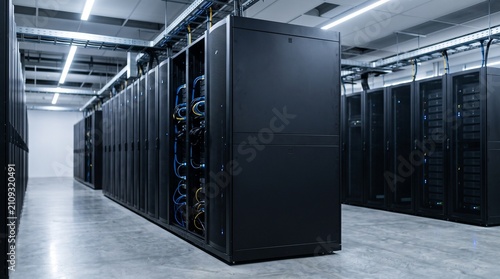 Foto Modern server rack in data center