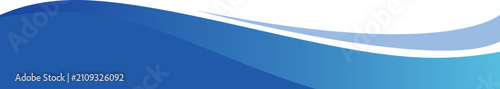 Blue Business Wave Footer