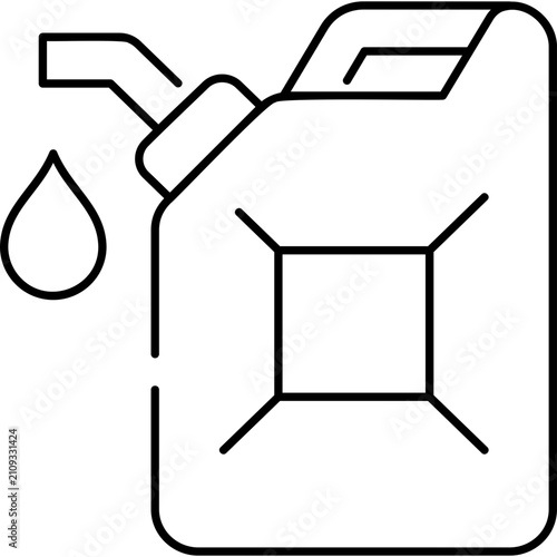 Foto Line Art Gasoline Icon
