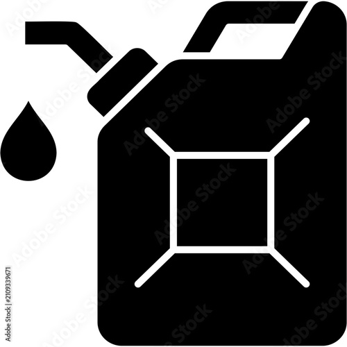 Foto Glyph Solid Gasoline Icon