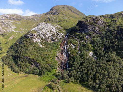 Konstfotografi Scotland highlands glen nevis, Steall Waterfall