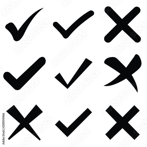 Fotografie Check mark icons set