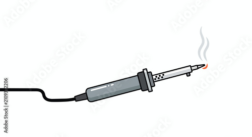 Professional Electric Soldering Iron Tool with Smoking Tip for Electronics Repair and DIY Maintenance Projects