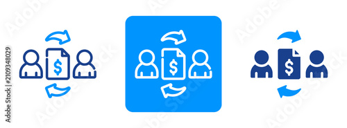 Photos P2P Icon In Dual Tone Style