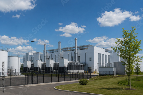 AI generated modern data center facility advanced cloud computing infrastructure secure enterprise technology power systems cooling equipment digital operations