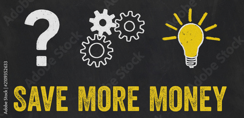 Question Mark, Gears, Light Bulb Concept - Save More Money
