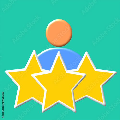 star rating icon 3d like texture icon feedback.eps