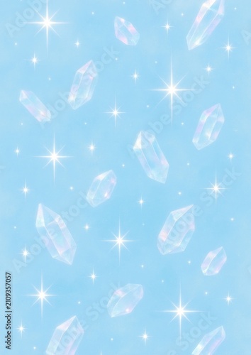 Obraz na płótnie Ethereal crystals sparkle skyward.