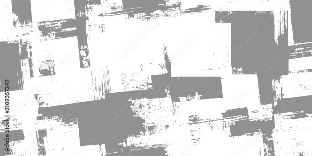 Fototapeta premium Bold abstract grunge vector background featuring overlapping grey rectangular blocks and geometric collage elements.