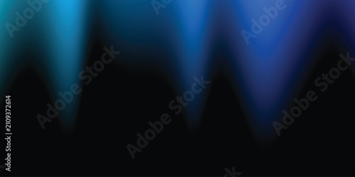 Bild auf Leinwand Abstract fluid wave futuristic background, glowing cyan to dark blue gradient, s
