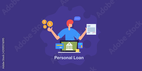 Personal loan against credit card through digital banking.