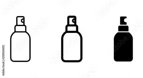 Foto Spray Bottle Icons, Atomizer Vector Set, Cosmetic Dispenser Graphics, Liquid Con